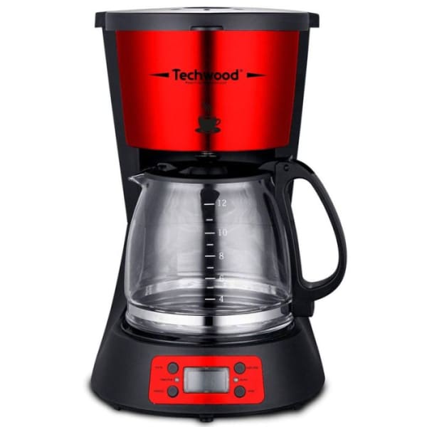 Cafetière TECHWOOD 1000W Rouge (TCA-1295) Cafetière TECHWOOD 1000W Rouge (TCA-1295)